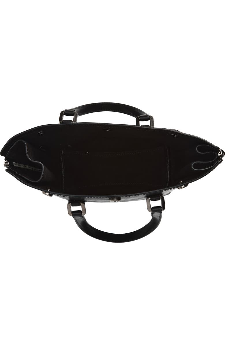 Dolce&Gabbana Leather Shopper, Alternate, color, Black