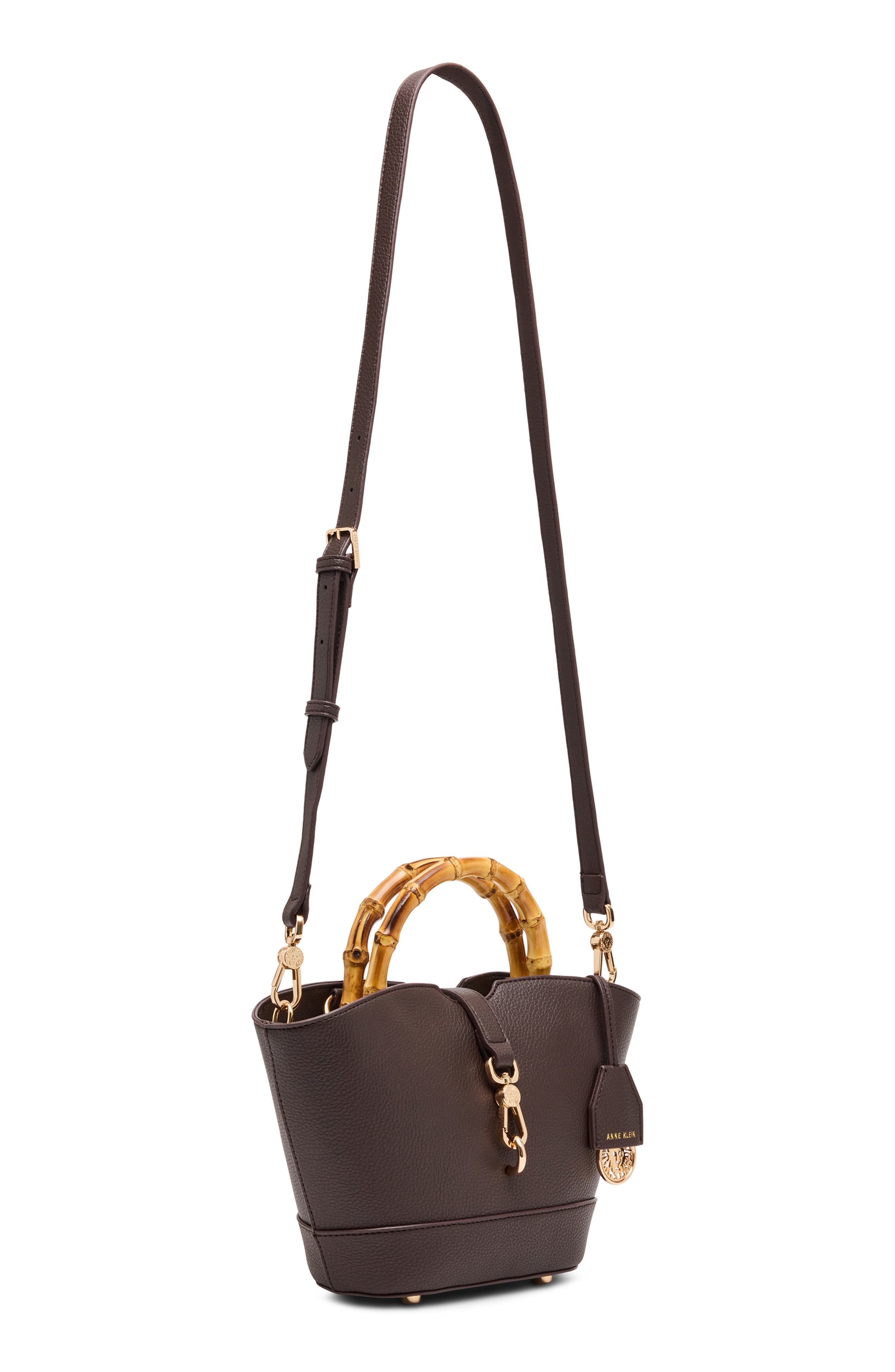 Anne Klein Rounded Mini Tote, Alternate, color, Espresso