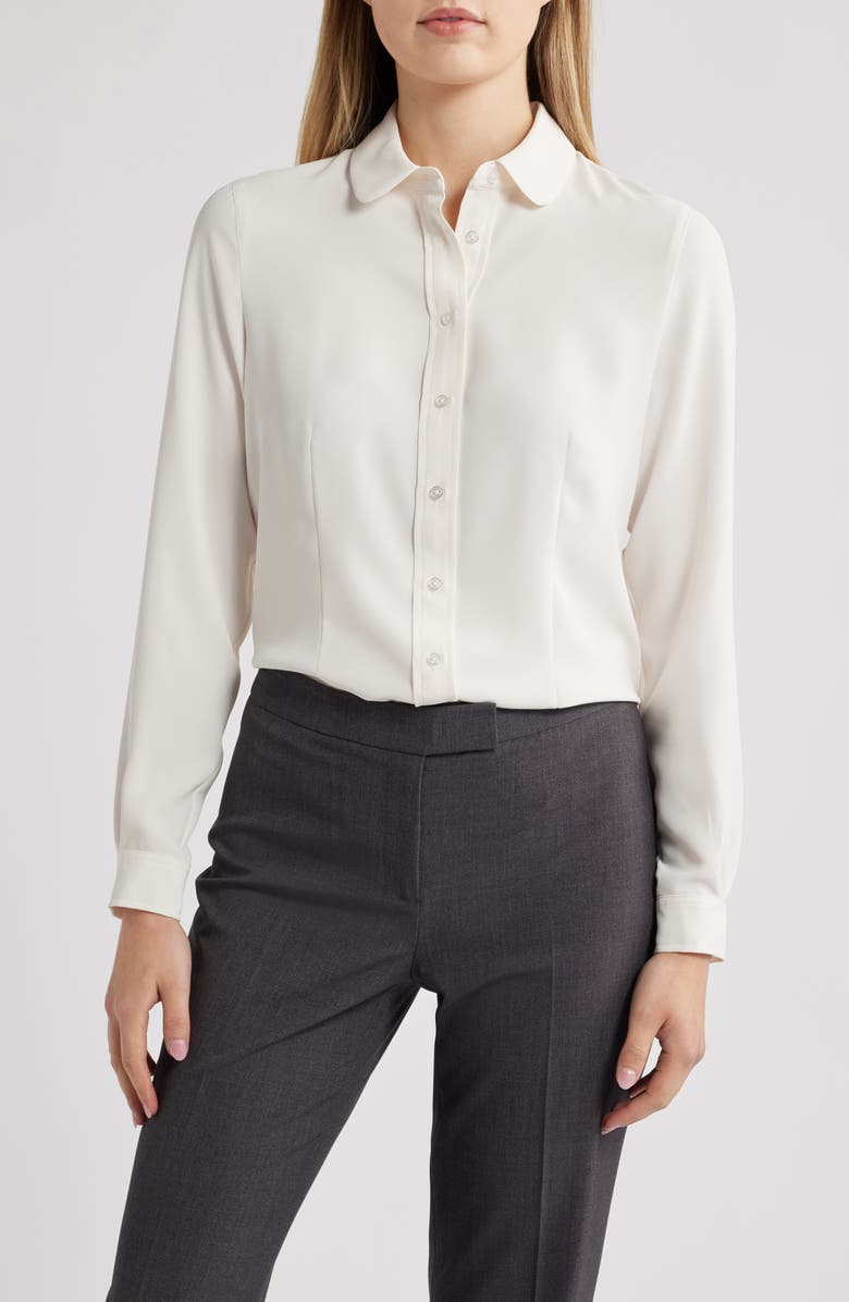 Anne Klein Front Button Shirt, Main, color, 