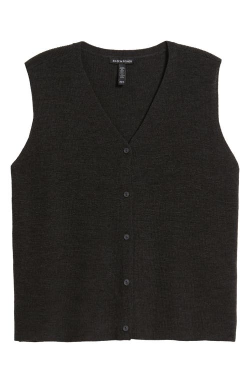 Eileen Fisher Wool Vest In Black