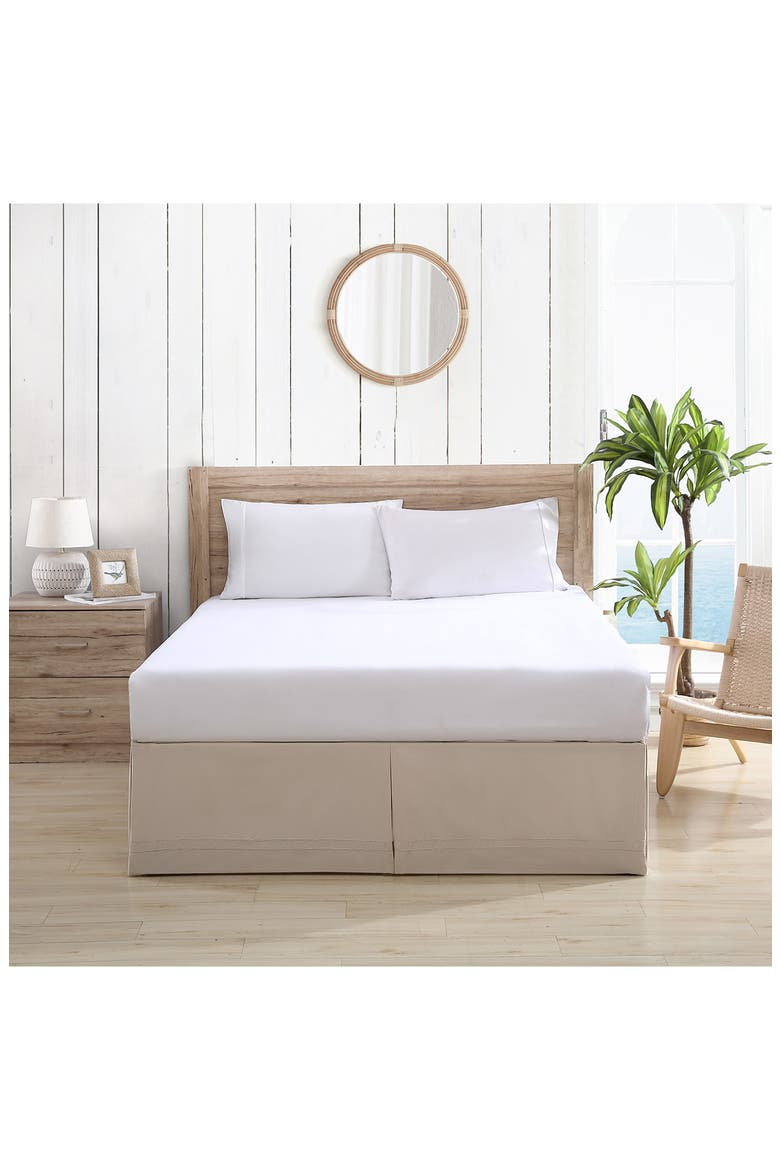 Solid Tailored Bed Skirt, Alternate, color, BEIGE