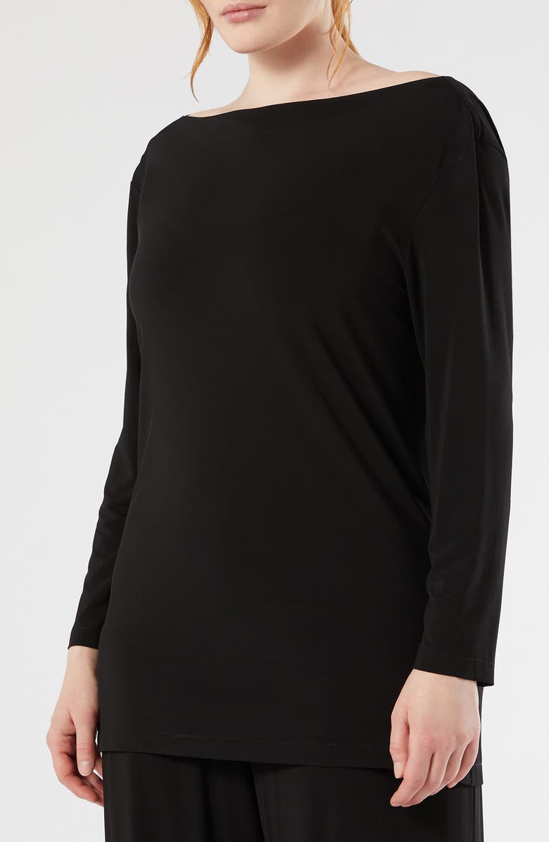 Marina Rinaldi Npavidi Crepe Jersey T-Shirt, Main, color, 