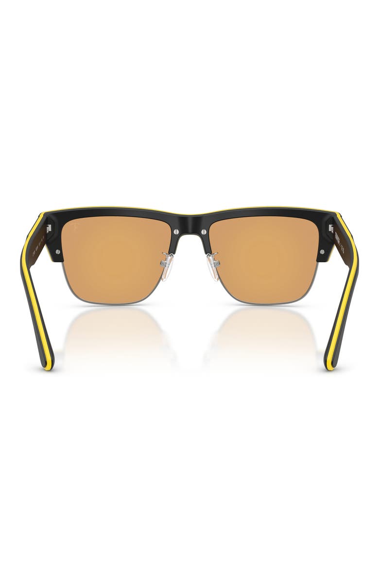 55mm Square Sunglasses, Alternate, color, BLACK MATTE YELLOW BLACK
