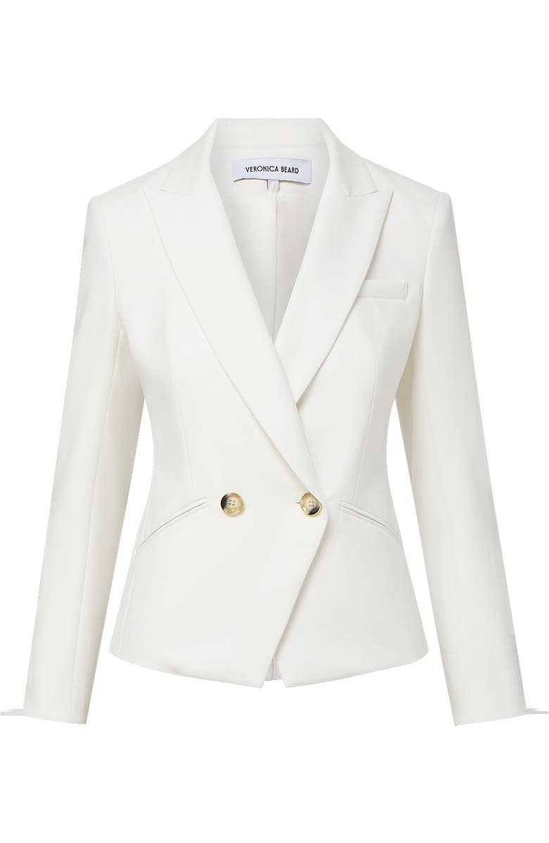 Veronica Beard Rickie Crop Dickey Jacket, Alternate, color, Off White