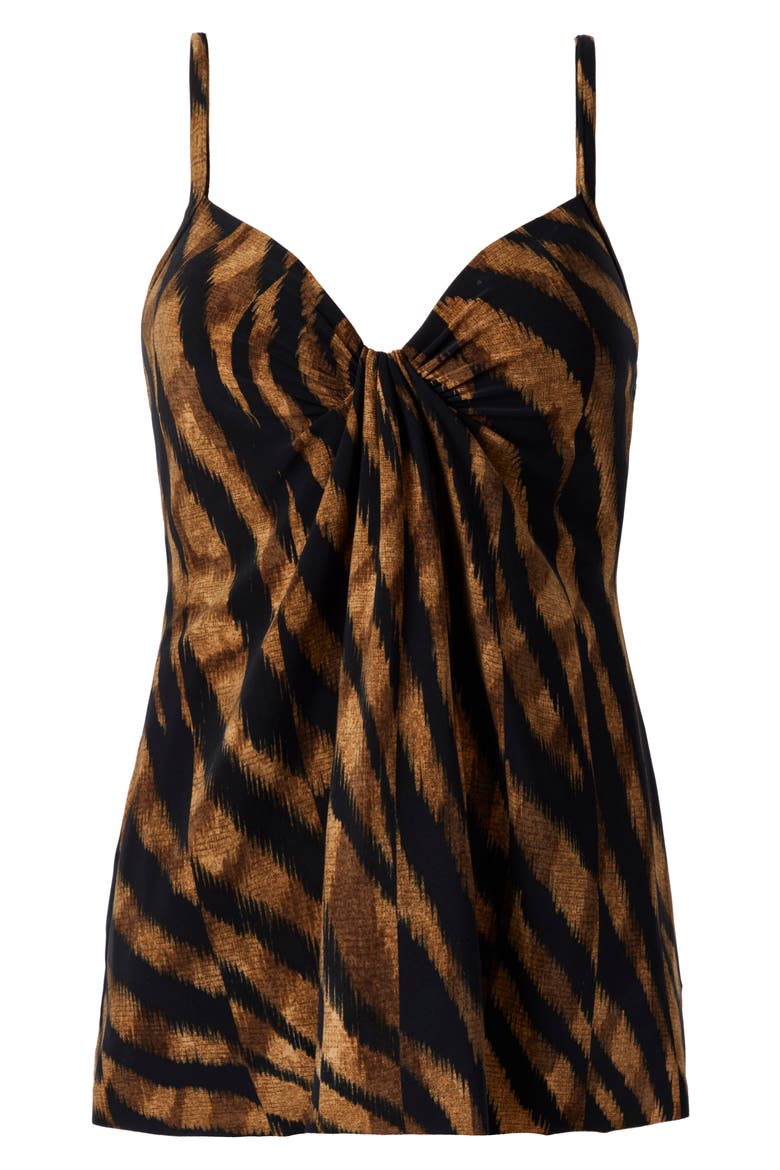 Raya de Safari Tankini, Alternate, color, BLACK/BROWN