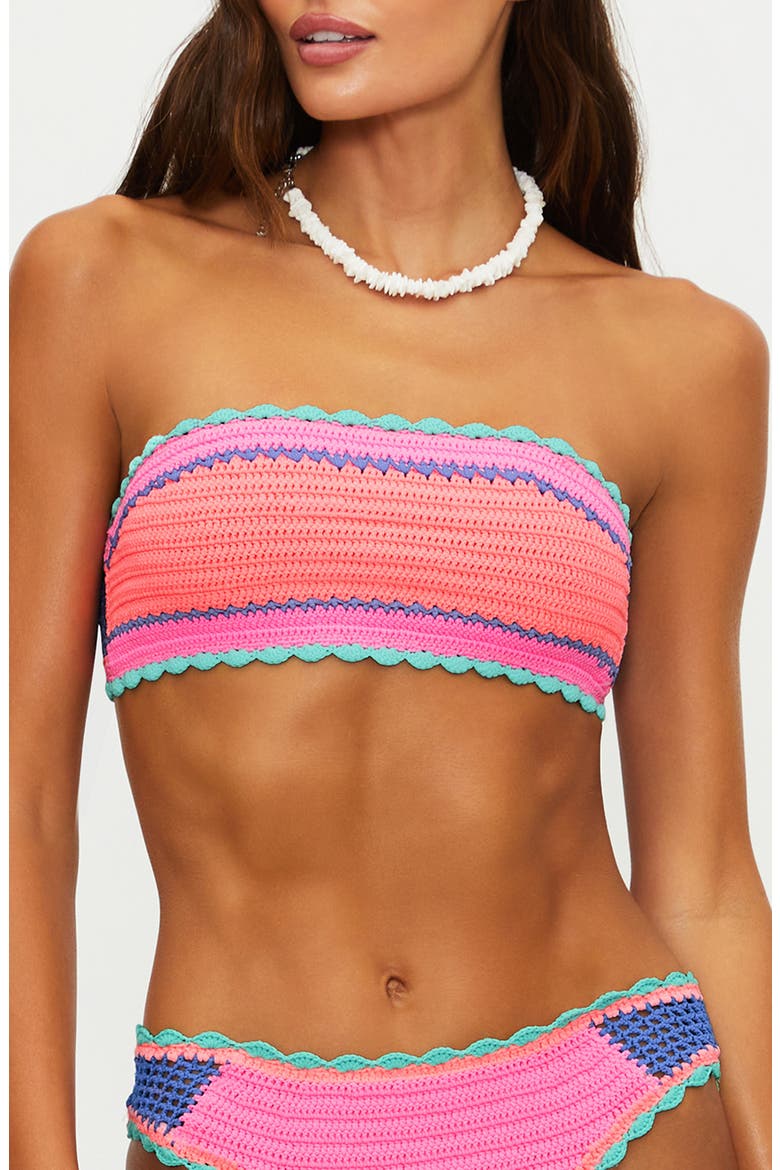 Rey Crochet Bikini Top, Main, color, SEA BREEZE CROCHET