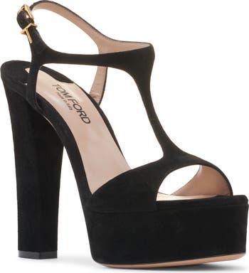 【関税＆送料込み】Tom Ford Angelina Sandals TOM FORD Angelina logo-embellished croc-effect leather