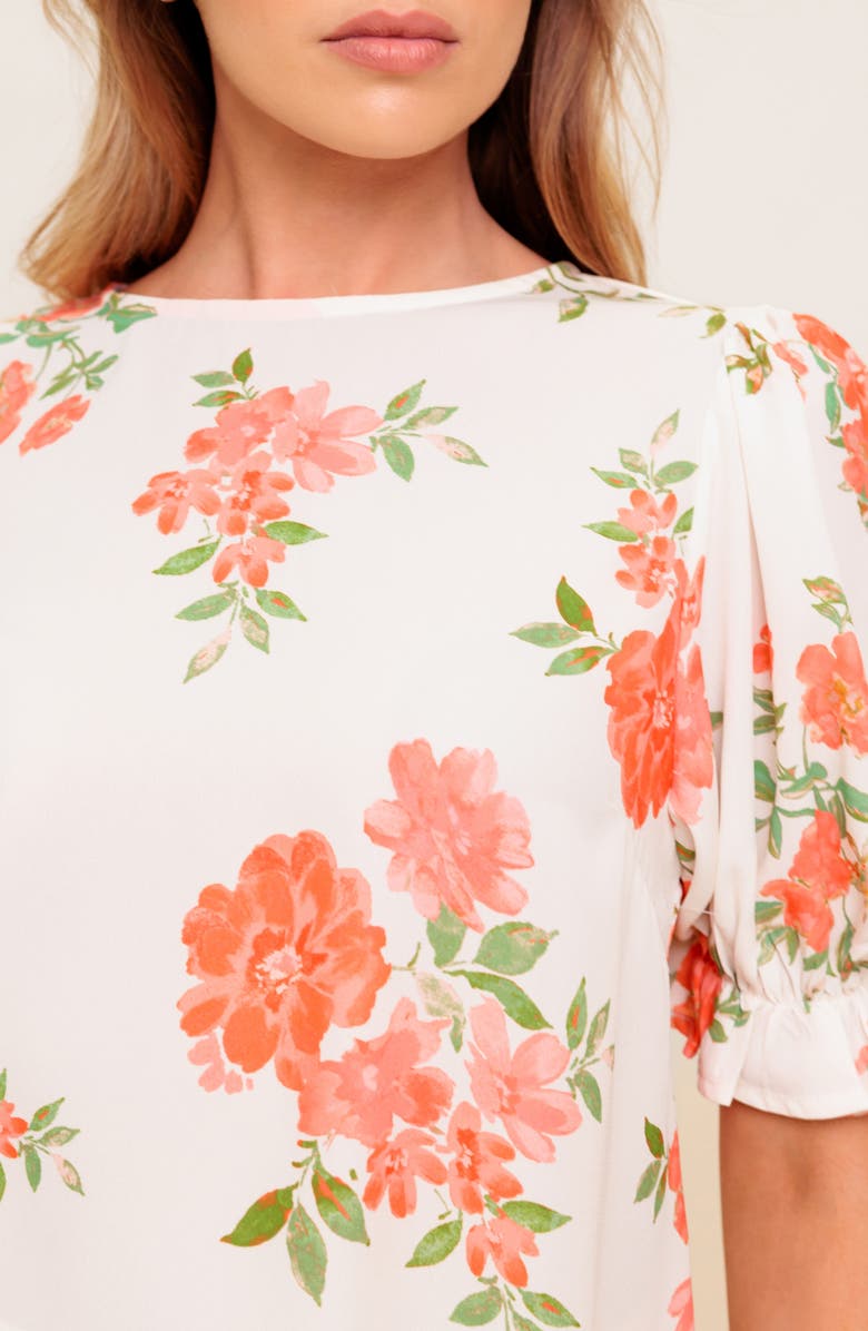 FLYING TOMATO Short Sleeve Woven Top, Alternate, color, Ivory