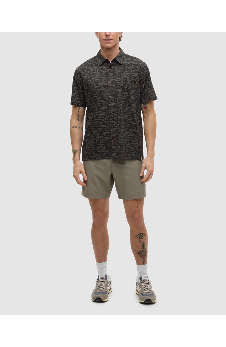 tentree Redwood Pocket Shirt, Alternate, color, Meteorite Black/Palm