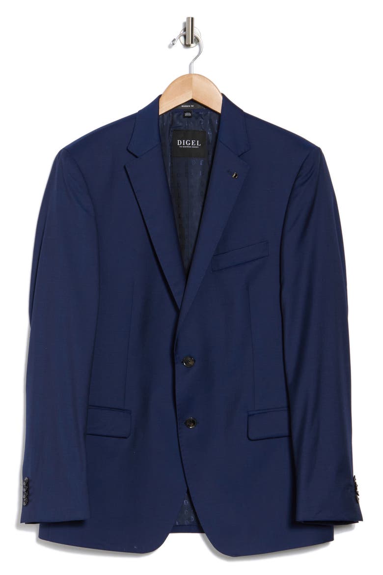 Notch Lapel Virgin Wool Sport Coat, Alternate, color, BLUE