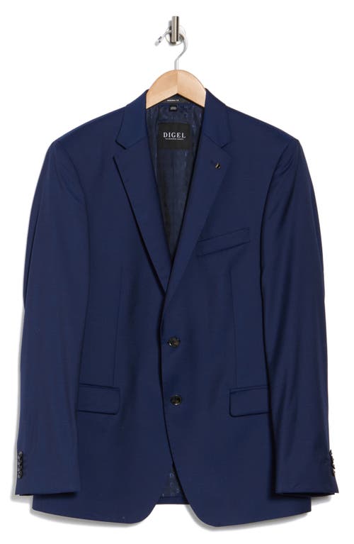 Digel Notch Lapel Virgin Wool Sport Coat In Blue
