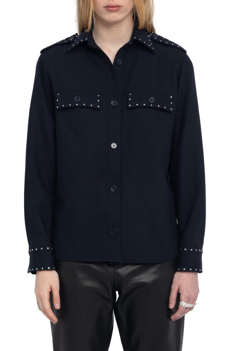 Zadig & Voltaire Stud Shirt, Main, color, 