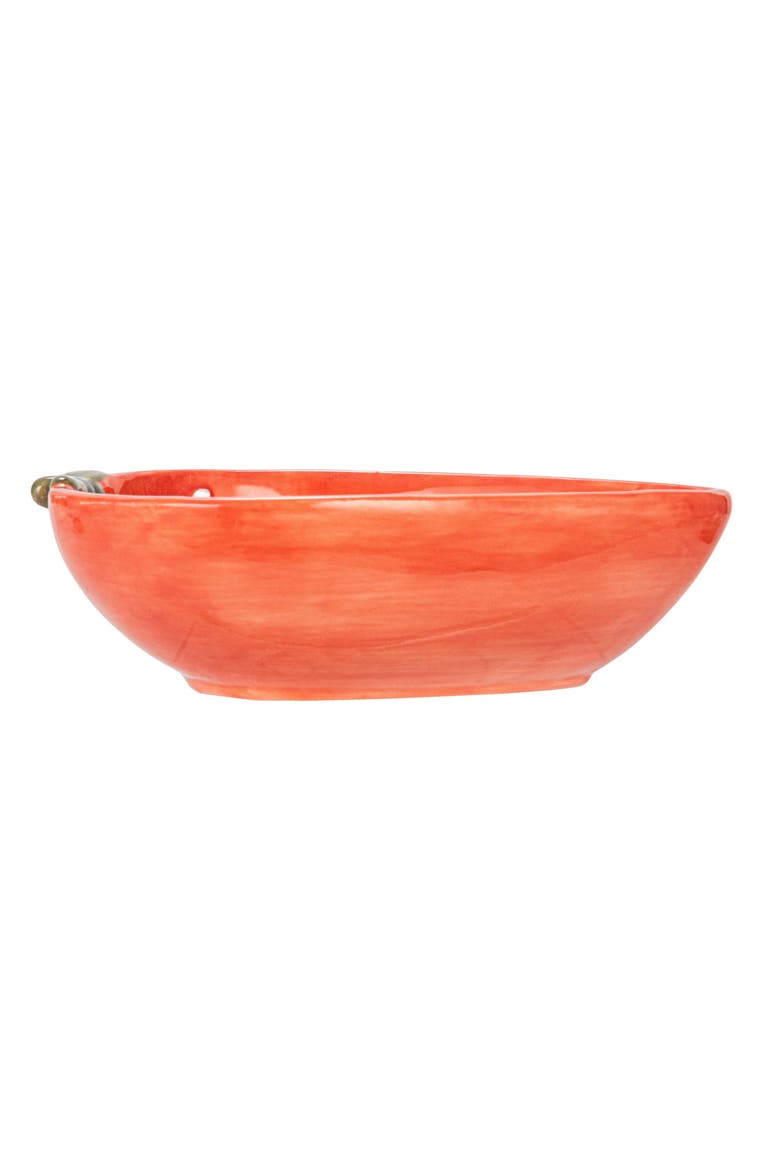 Hand-Painted Strawberry Stoneware Measuring Cups, Red and White, Set of 4, Alternate, color, Red
