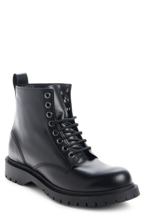 Givenchy Formal Casual Lugged Leather Boot In Black