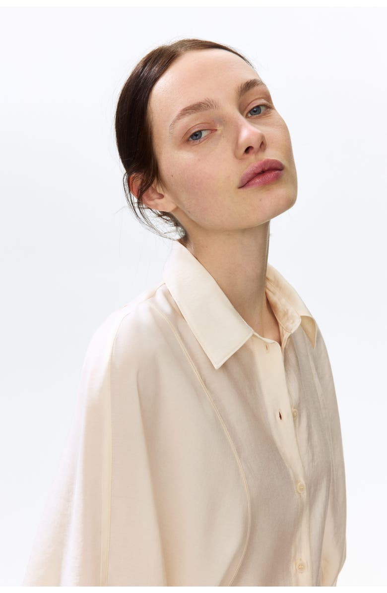 H&M Modal-blend Shirt, Alternate, color, Cream