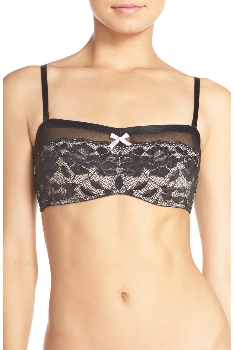 'Starlet' Strapless Underwire Bra, Alternate, color, BLACK