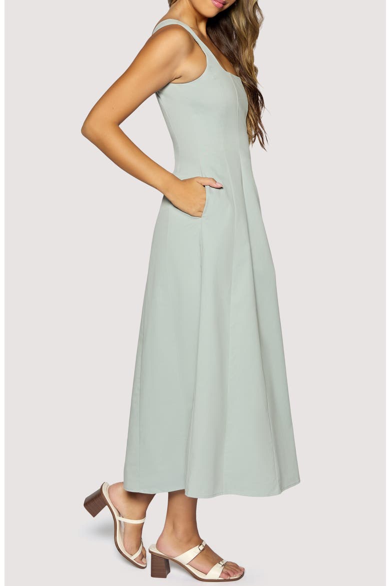 Vista Marina Cotton Maxi Dress, Alternate, color, DUSTY BLUE