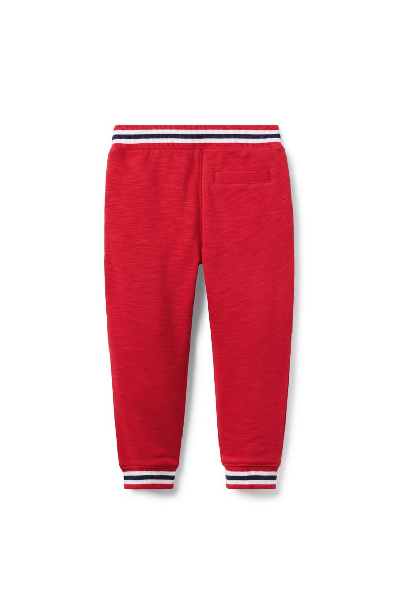 Janie and Jack The Stripe French Terry Jogger, Alternate, color, Red