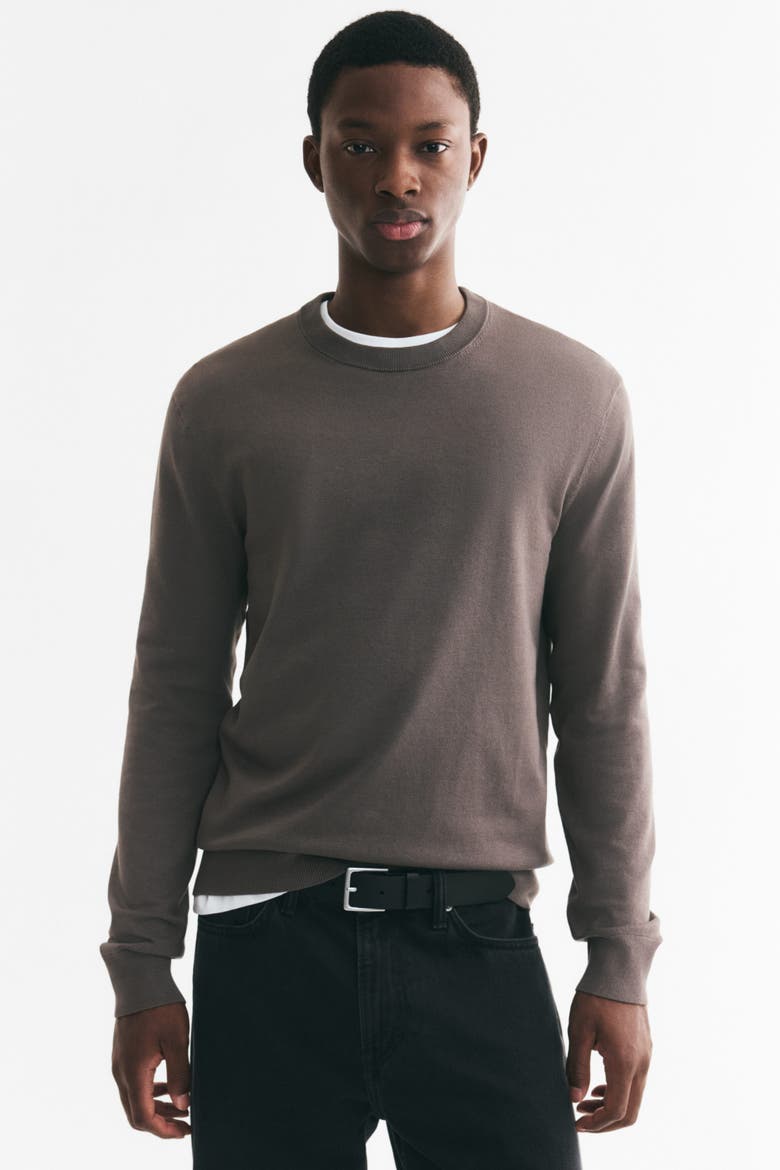 Regular-fit Fine-knit Sweater, Main, color, Dark taupe
