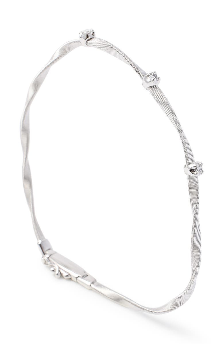 Marco Bicego Marrakech Diamond Station Bracelet, Main, color, White Gold