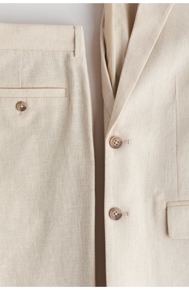 H&M Linen-blend Suit, Alternate, color, Light Beige