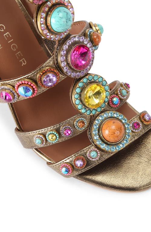 Kurt Geiger Womens Bronze Com Octavia High Crystal-embellished Metallic-leather Heeled Sandals