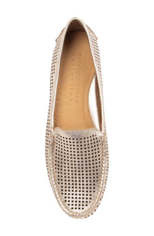 Patricia Green 'barrie' Flat In Gold Leather