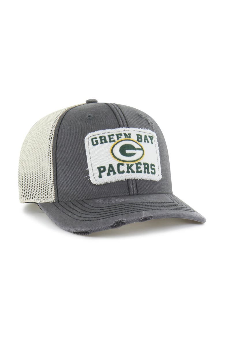 Men's '47 Charcoal Green Bay Packers Egremont Well-Worn Adjustable Trucker Hat, Alternate, color, Charcoal
