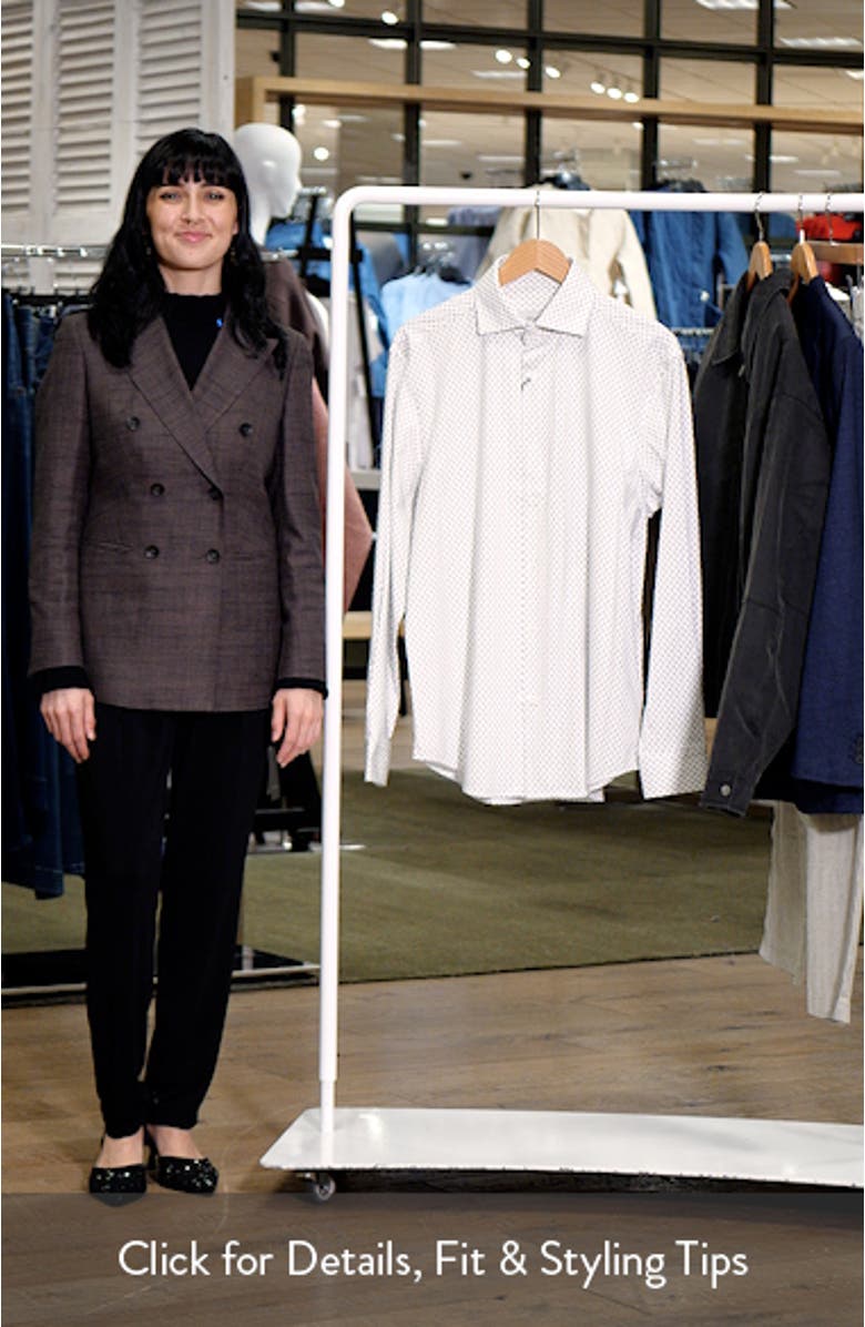 Devon OoohCotton<sup>®</sup> Dot Print Button-Up Shirt, sales video thumbnail