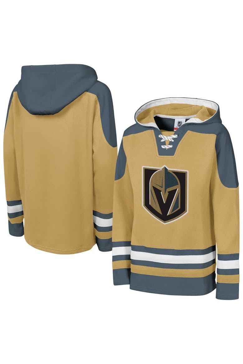 Youth Gold Vegas Golden Knights Ageless Must Have Home V-Neck Pullover Hoodie, Main, color, Gold