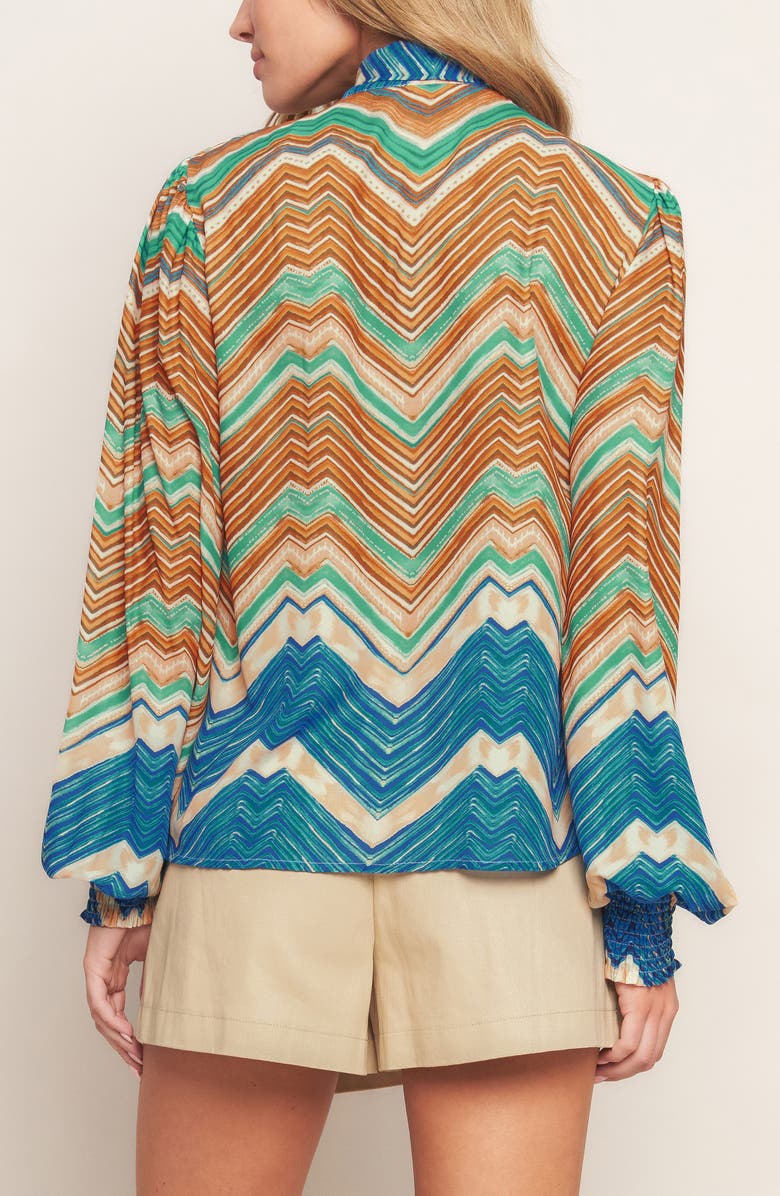 Tie Neck Long Sleeve Top