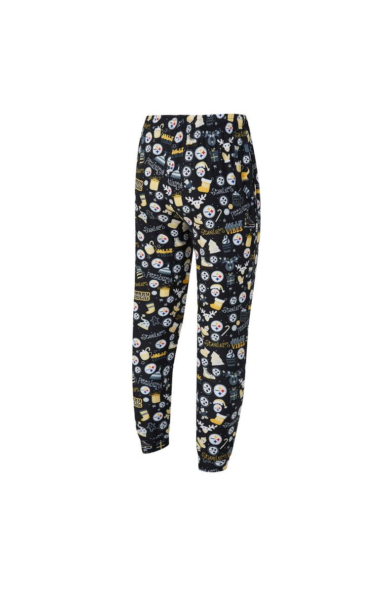 CONCEPTS SPORT Men's Concepts Sport  Black Pittsburgh Steelers Chestnut Long Sleeve Top & Pants Set, Alternate, color, 