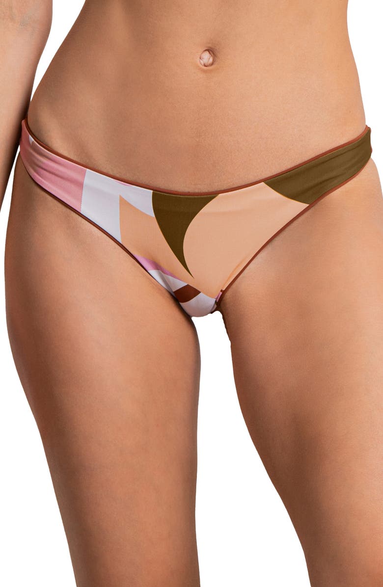 Maaji Moccachino Flirt Reversible Bikini Bottoms, Alternate, color,