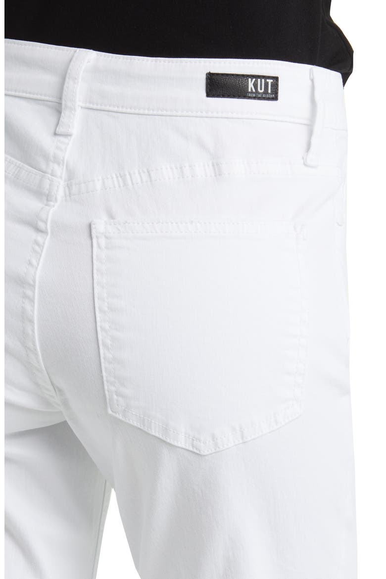 Rachael Fab Ab High Waist Raw Hem Mom Jeans, Alternate, color, OPTIC WHITE