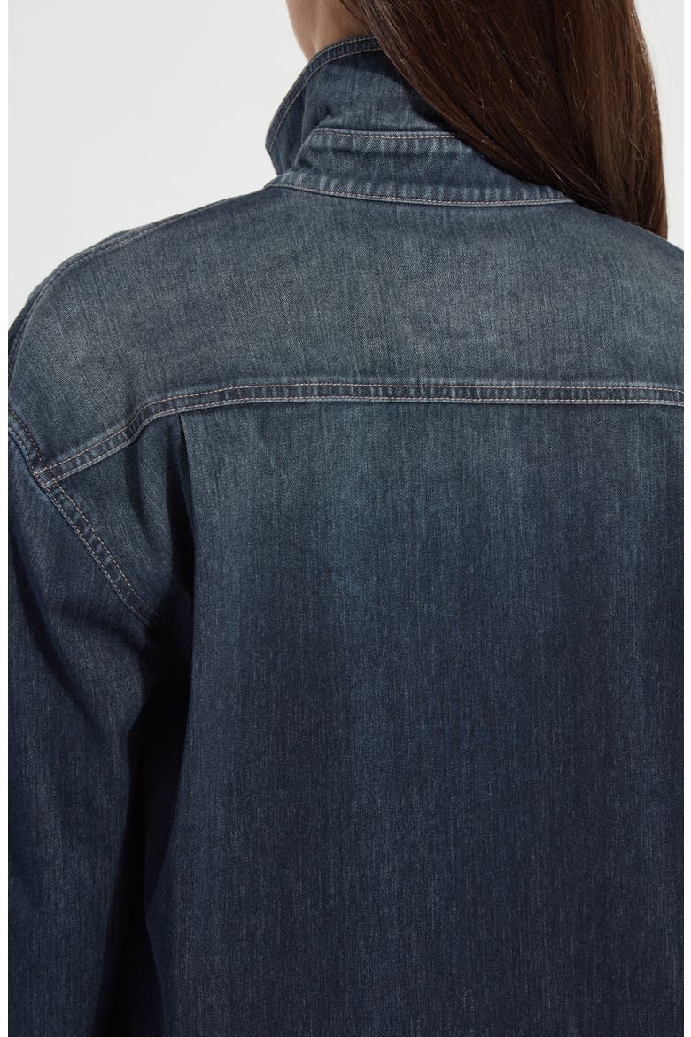 Cassidy Denim Shacket, Alternate, color, INDIGO