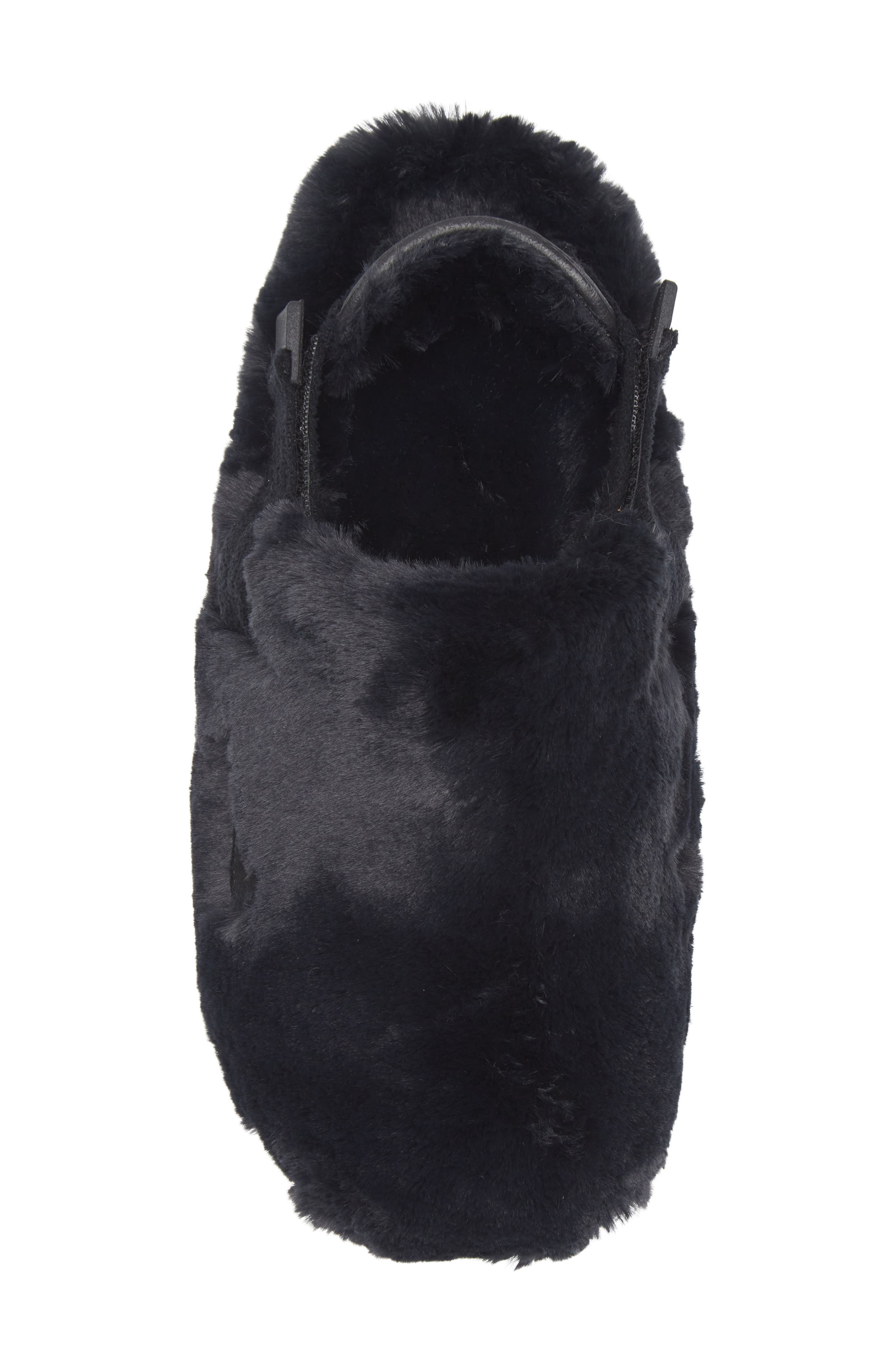 Nike Calm Faux Fur Mule, Alternate, color, Black/ Black