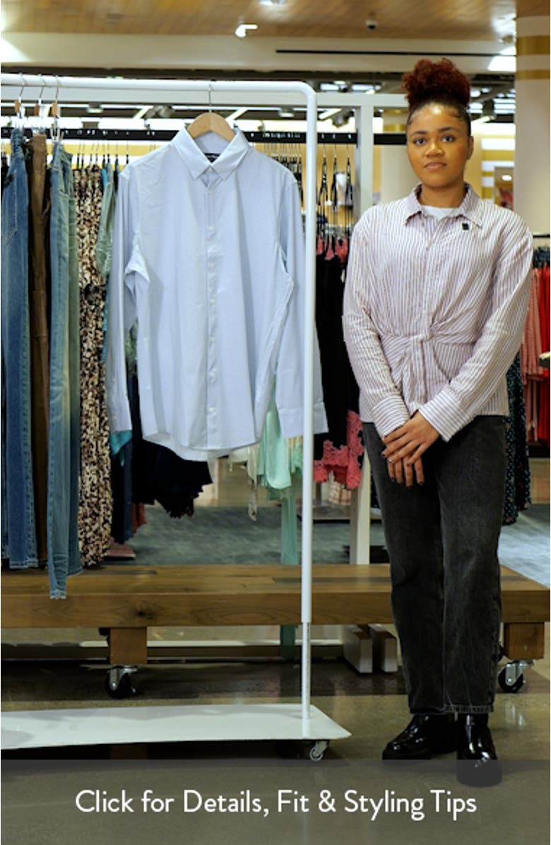 Leeward Microprint Stretch Performance Button-Down Shirt, sales video thumbnail