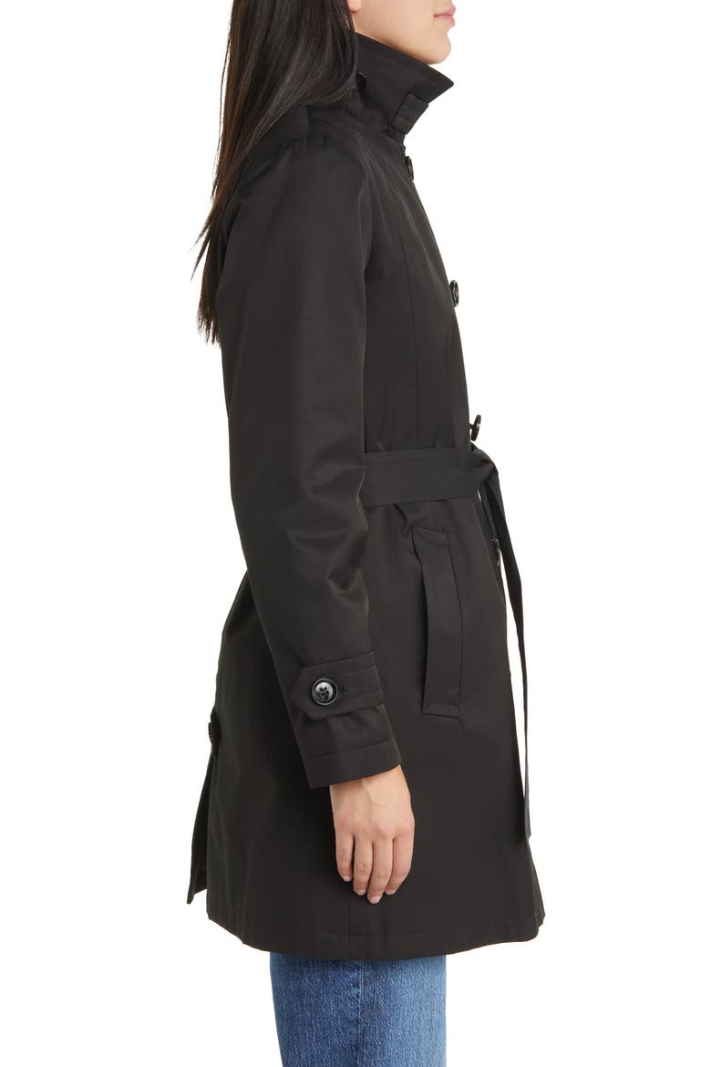 Trench Coat, Alternate, color, BLACK