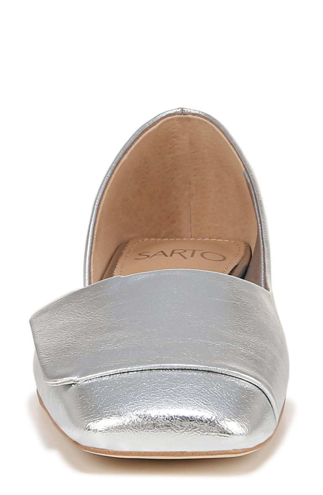 SARTO by Franco Sarto Tracy Half d'Orsay Flat, Alternate, color, Silver