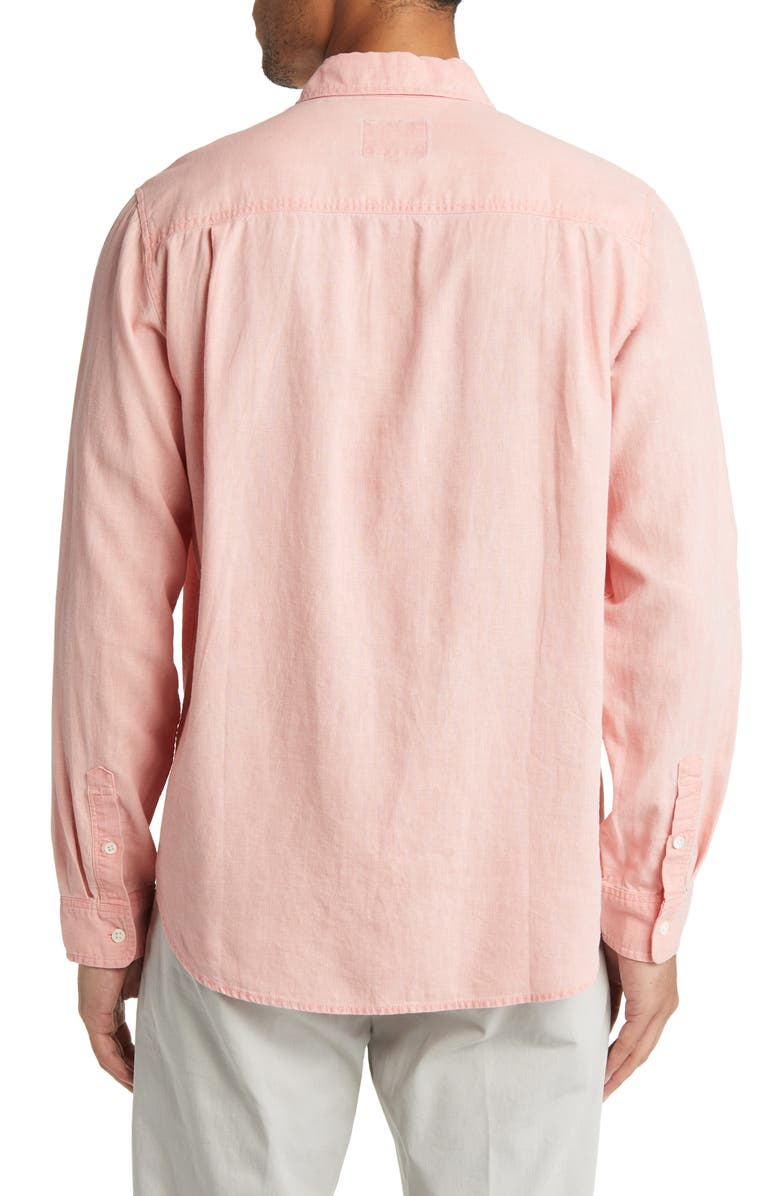 Rails Mykonos Solid Linen Blend Button-Up Shirt, Alternate, color, 