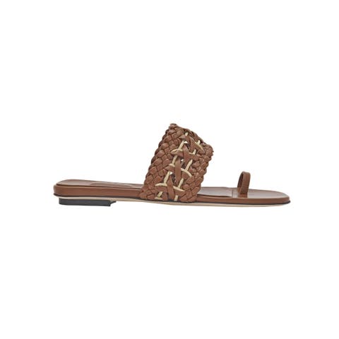 Almeria Camello Flat Toe Sandal