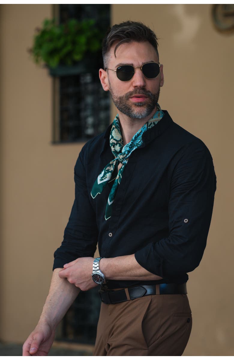 Elizabetta Napoli - Hand Rolled Silk Neckerchief for Men, Alternate, color, 