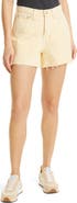 rag & bone Maya High Waist Raw Hem Cutoff Denim Shorts