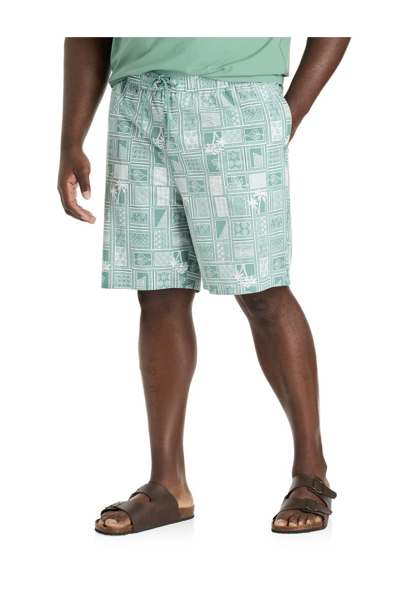 Big & Tall Cabana Performance Shorts, Main, color, GREEN