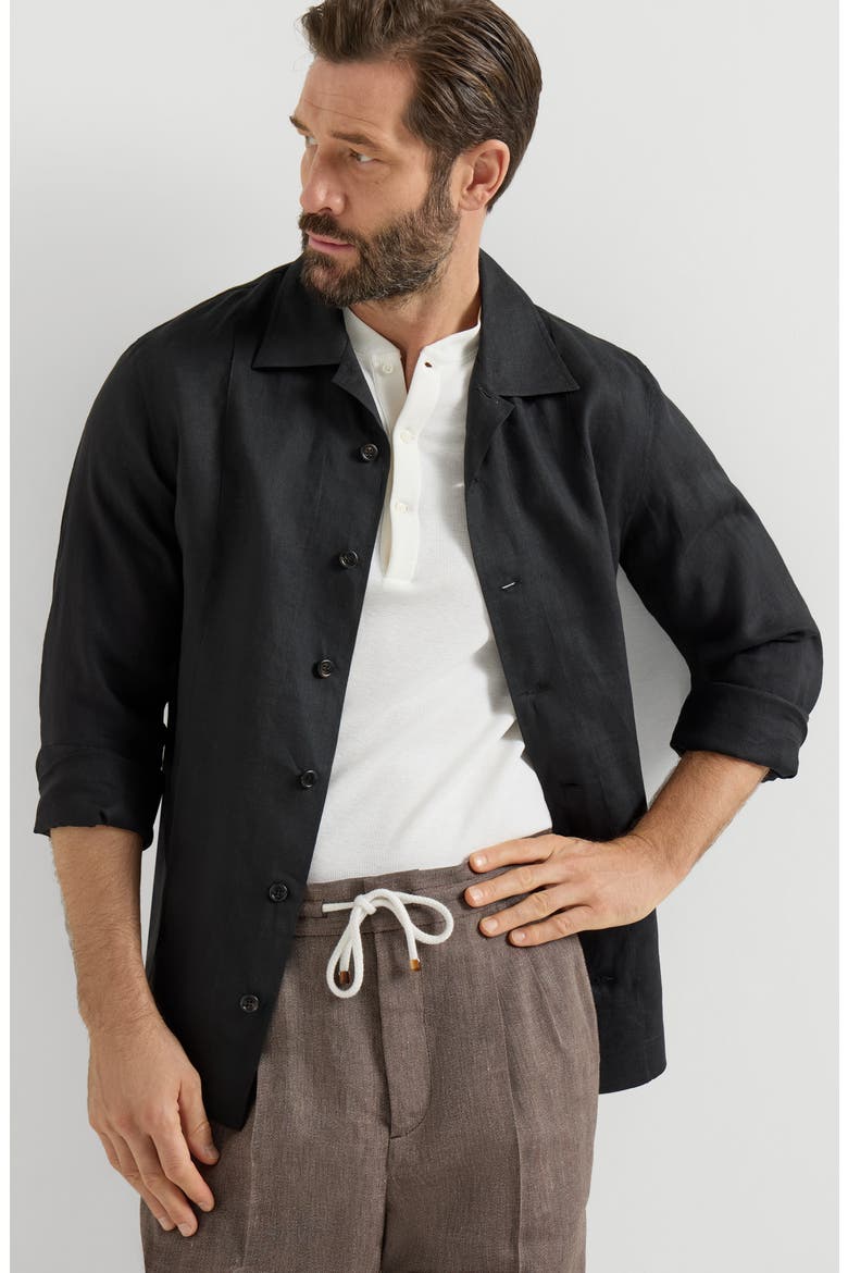 Shirt with Crête details, Alternate, color, Black