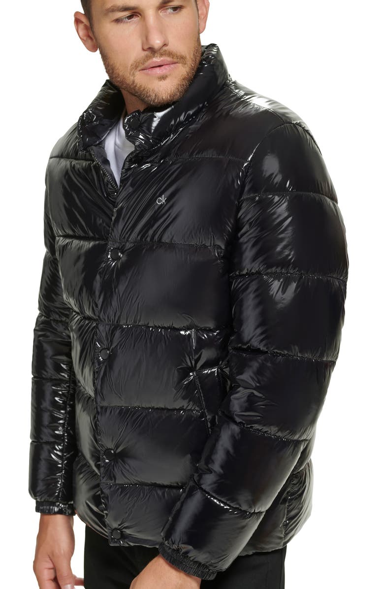 Calvin Klein Snap Front Puffer Jacket, Alternate, color,