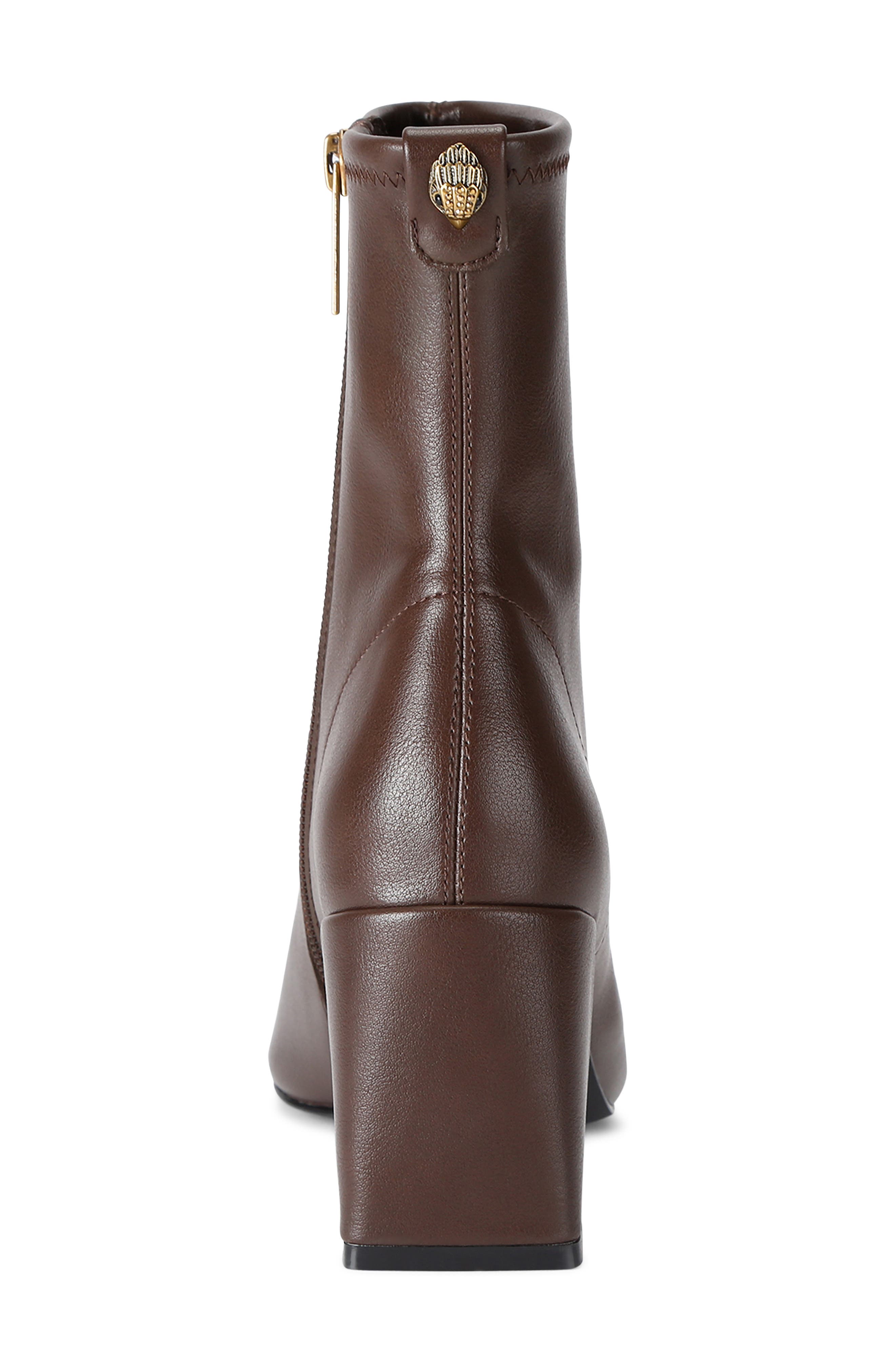 Grove Faux Leather Ankle Boot, Alternate, color, DARK BROWN