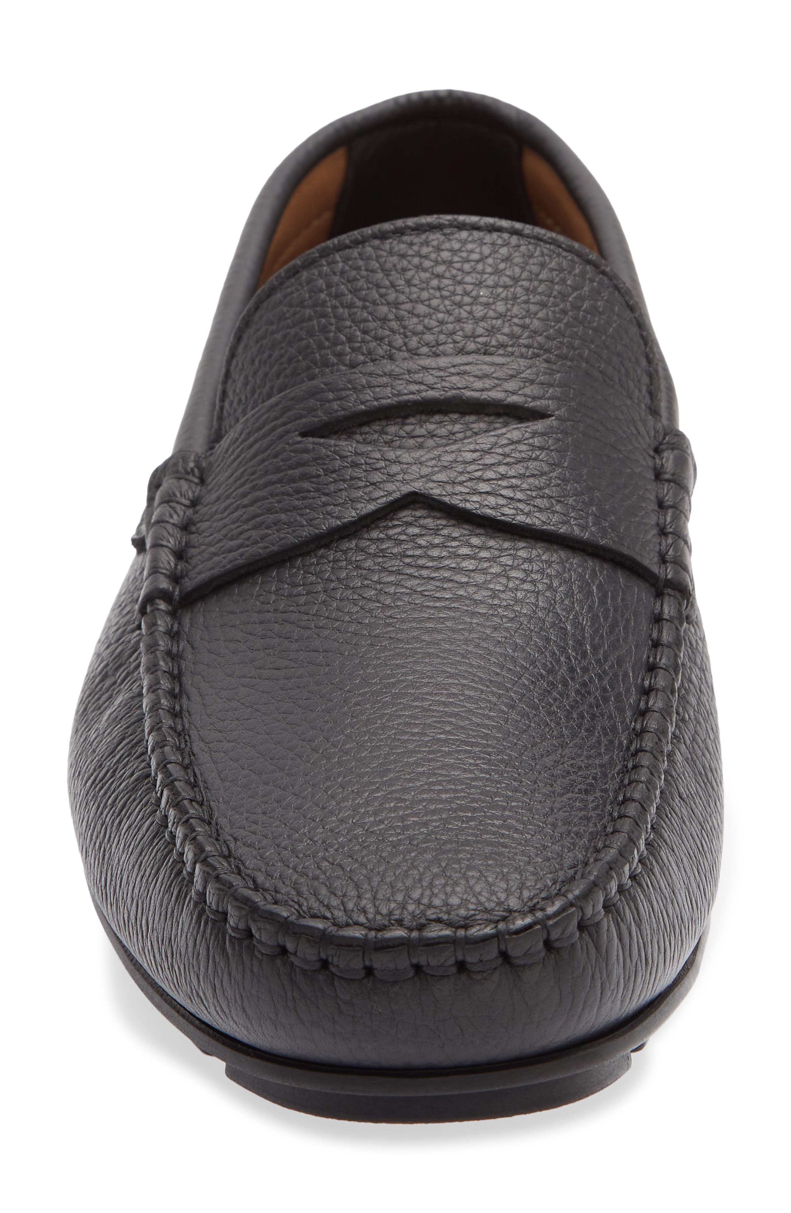 Tommy Perforated Driving Loafer, Alternate, color, BLACK TUMBLED