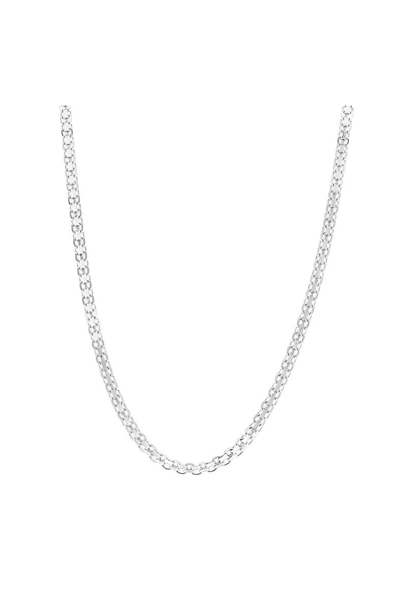 Sterling Silver Mesh Necklace, Main, color, Silver