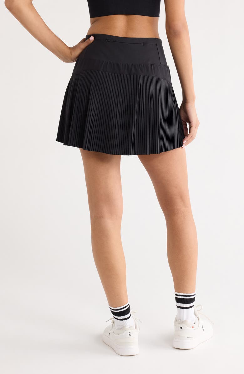Zella Super Set High Waist Pleated Skort, Alternate, color, Black